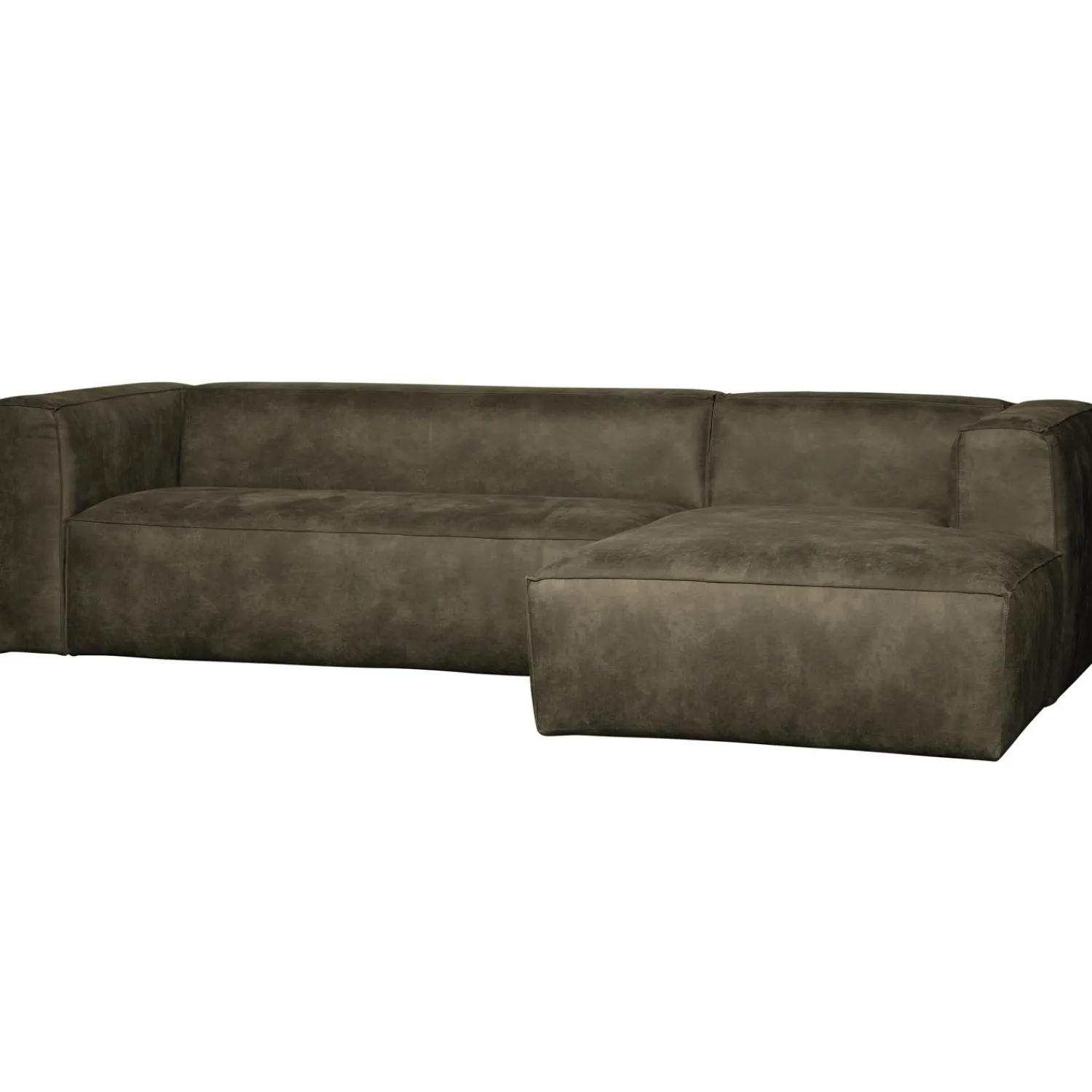 Outlet WOOOD Bean hoekbank rechts ecoleer Army