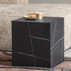 Best WOOOD Bean hoekbank rechts grove melange stof Travertin