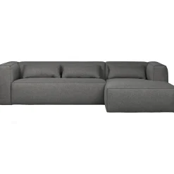 New WOOOD Bean hoekbank rechts incl. kussens melange Middengrijs