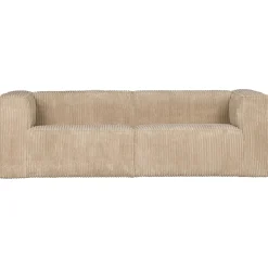 Discount WOOOD Bean 3,5-zits bank ribstof Travertin