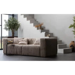 Discount WOOOD Bean 3,5-zits bank ribstof Travertin