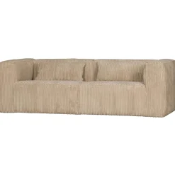 Discount WOOOD Bean 3,5-zits bank ribstof Travertin