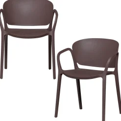 Discount WOOOD Bent tuinstoel kunststof Paars/bruin