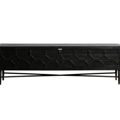 New WOOOD Bequest tv meubel hout zwart 160 cm