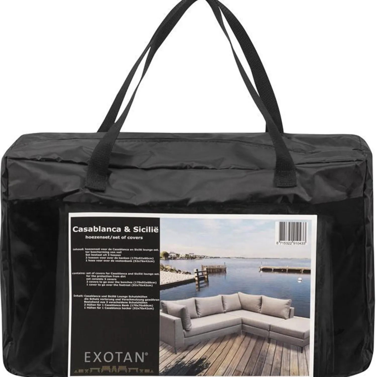 Online WOOOD Beschermhoezen loungeset tuin 3 elementen