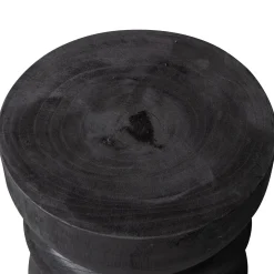 Clearance WOOOD Bikkel kruk hout 40xø28 cm Zwart