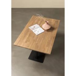 Hot WOOOD Bistro dubbele vierkante buisvoet metaal matzwart 72x80x40 cm