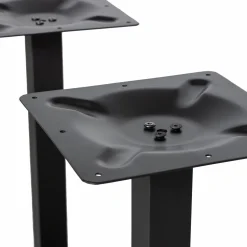 Hot WOOOD Bistro dubbele vierkante buisvoet metaal matzwart 72x80x40 cm