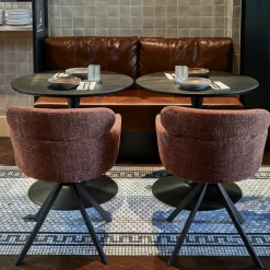 Online WOOOD Bistro trompetvoet metaal matzwart 72xø60 cm