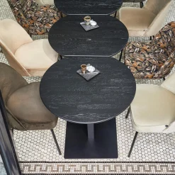 WOOOD Bistro vierkante buisvoet metaal matzwart 72x50x50 cm