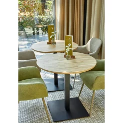 WOOOD Bistro vierkante buisvoet metaal matzwart 72x50x50 cm