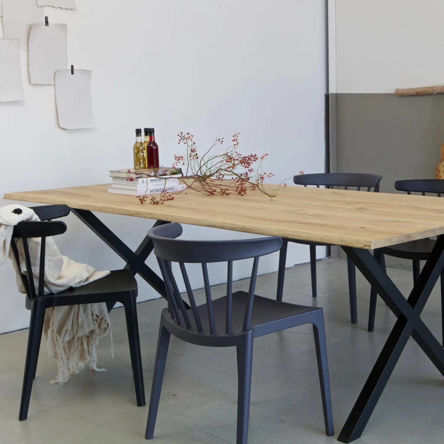 WOOOD Bliss tuinstoel met spijlen kunststof Zwart