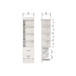 WOOOD Bold boekenkast grenen sneeuwwit