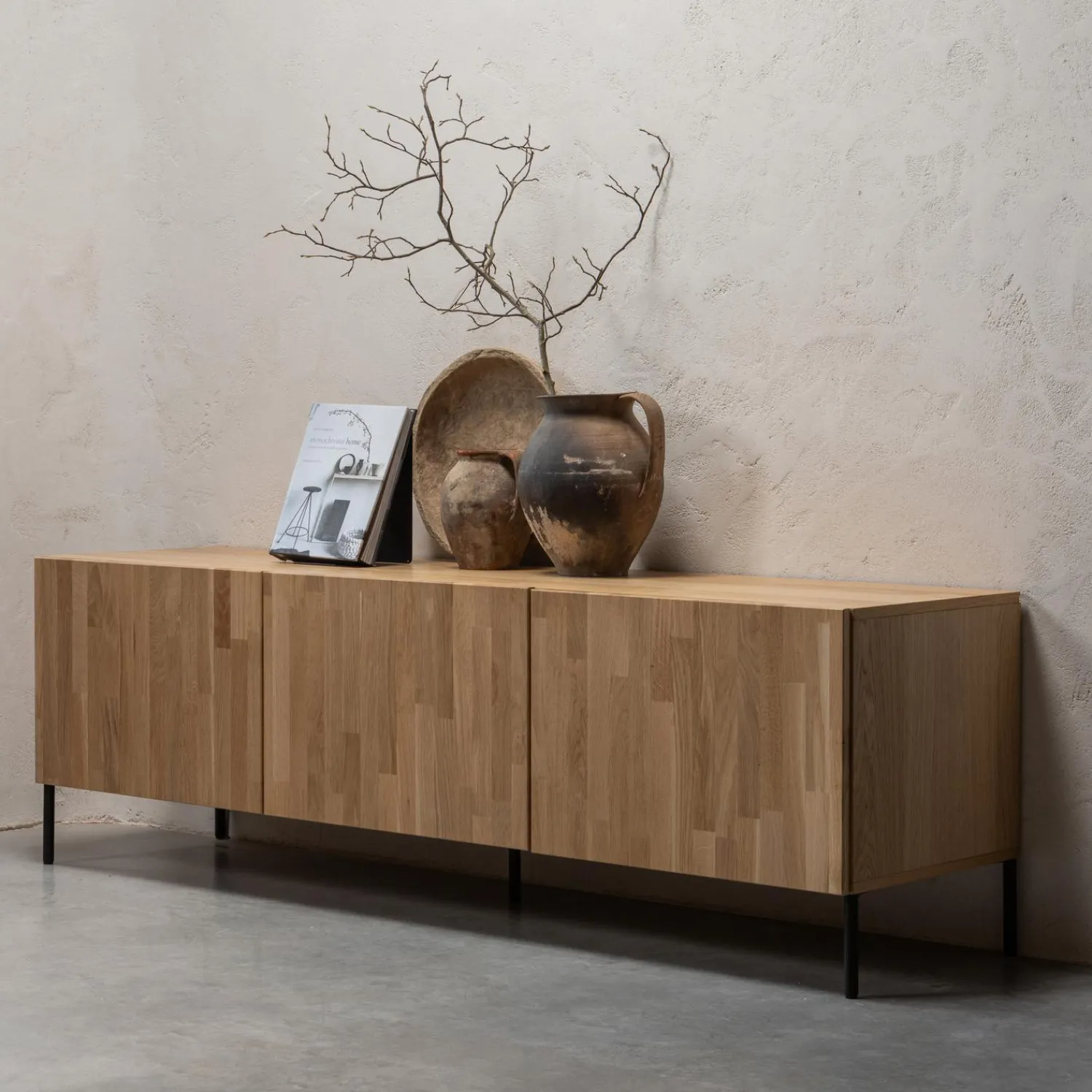 Sale WOOOD Bono Gravure tv meubel eiken Naturel