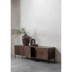 Hot WOOOD Bono Gravure tv meubel essen Bruin