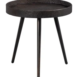 WOOOD Bounds bijzettafel M hout/metaal antique goud 41xø41 cm