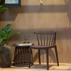 Best WOOOD Boy tuin bijzettafel kunststof Paars/bruin