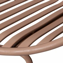 Discount WOOOD Bruce tuin loungestoel + hocker PP/metaal Zalmroze