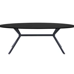 Clearance WOOOD Bruno eettafel ovaal mdf zwart 220x100 cm