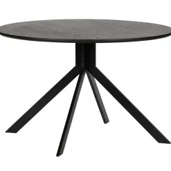 New WOOOD Bruno eettafel rond mdf zwart ø120 cm