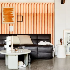 Discount WOOOD Button bijzettafel keramiek wit 45x35ø cm