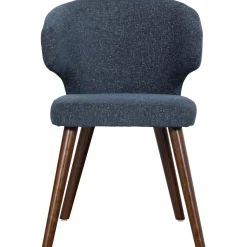 New WOOOD Cape eetkamerstoel gemeleerde stof blauw
