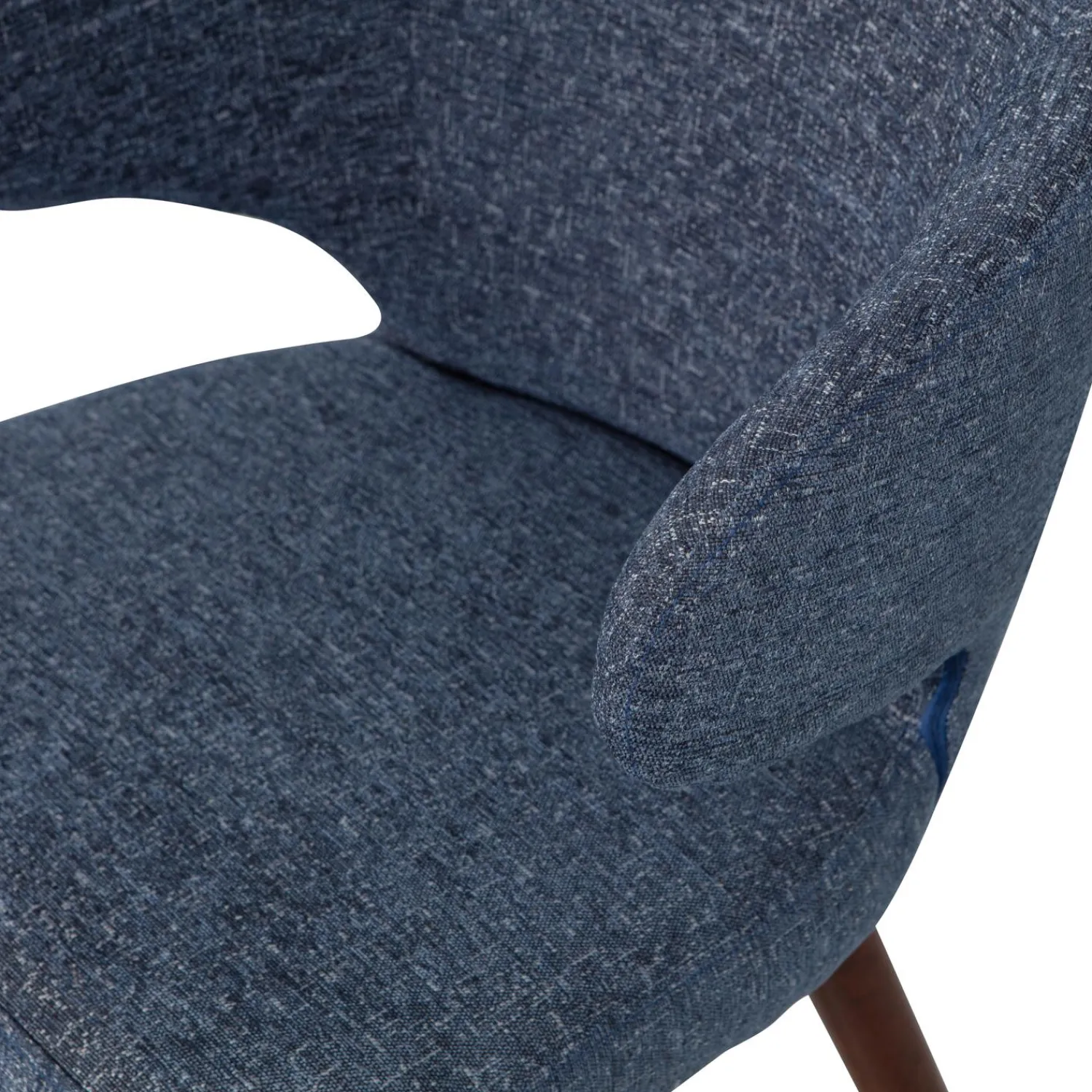 New WOOOD Cape eetkamerstoel gemeleerde stof blauw