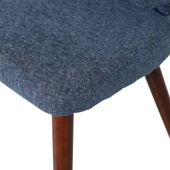 New WOOOD Cape eetkamerstoel gemeleerde stof blauw