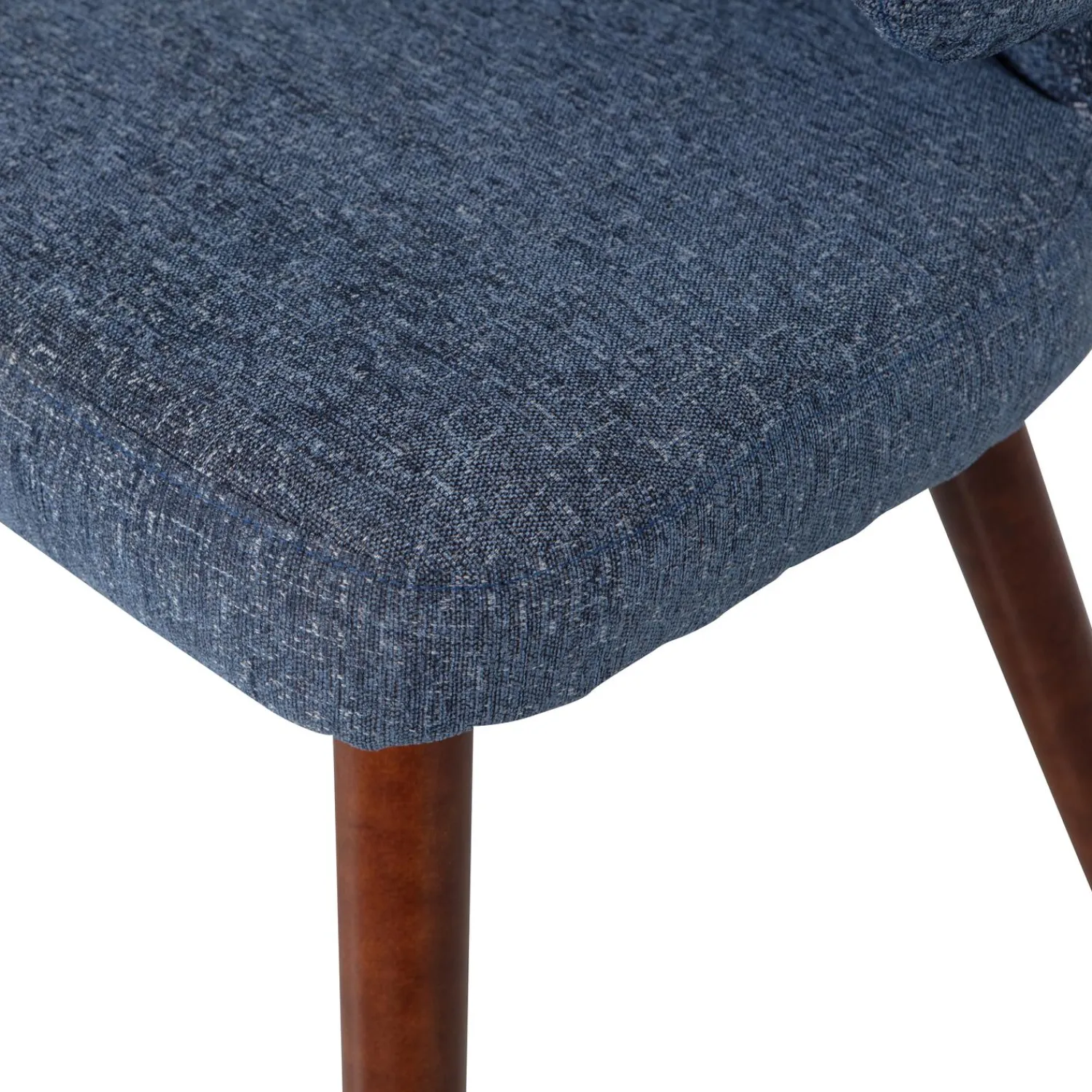 New WOOOD Cape eetkamerstoel gemeleerde stof blauw