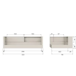 New WOOOD Carter bed grenen 90x200 cm Wit