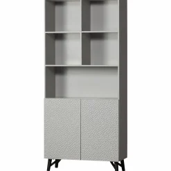 Online WOOOD Carved Organic 2-deurs opbergkast mist