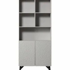 Online WOOOD Carved Organic 2-deurs opbergkast mist