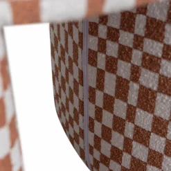 WOOOD Charlie gestoffeerde kruk ruit dessin Oranje