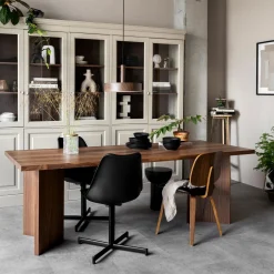 New WOOOD Chow 4-deurs vitrinekast grenen dakargrau