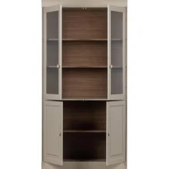 New WOOOD Chow 4-deurs vitrinekast grenen dakargrau