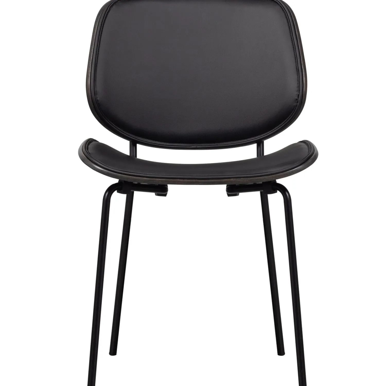 Sale WOOOD Close In eetkamerstoel leerlook/hout zwart