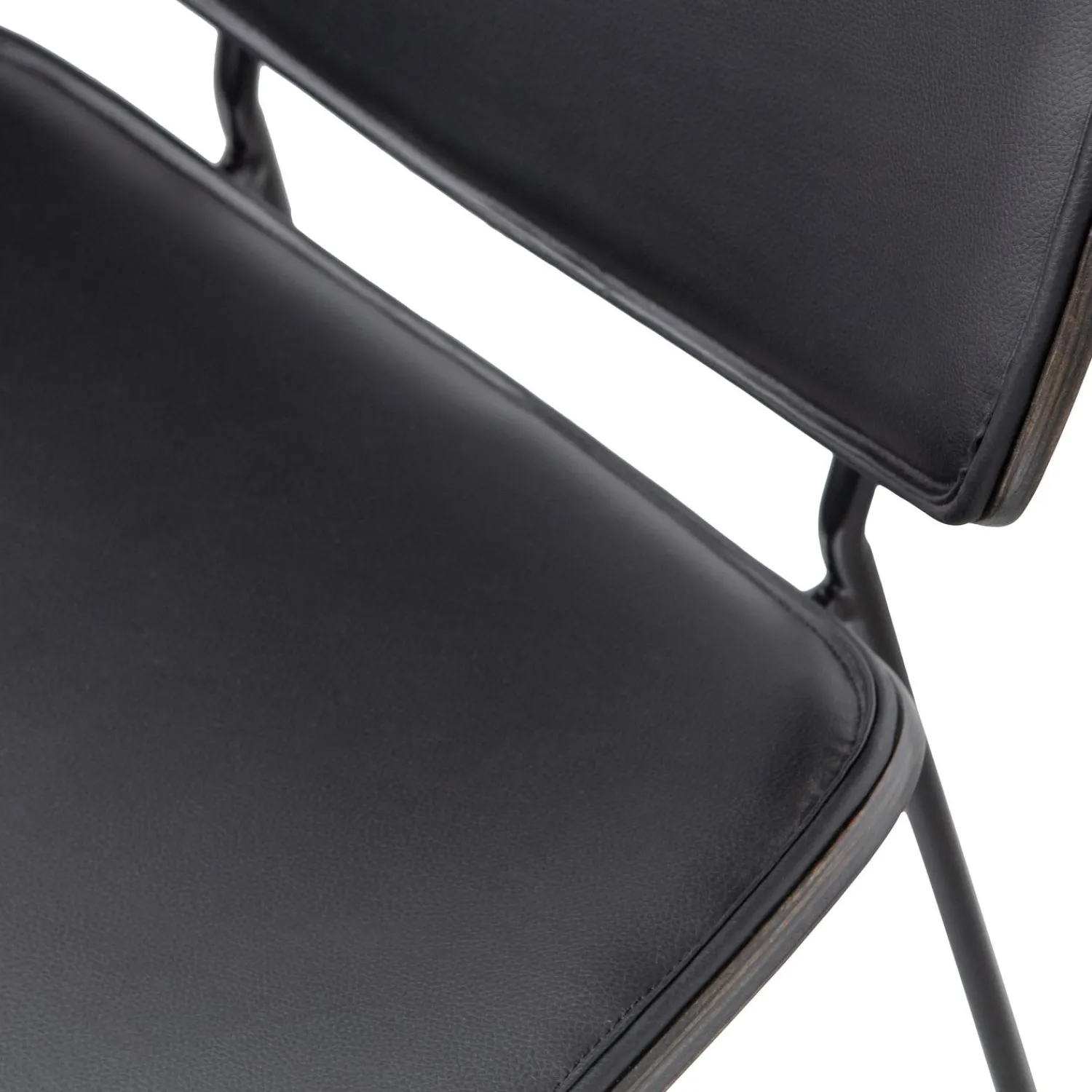 Sale WOOOD Close In eetkamerstoel leerlook/hout zwart