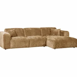 WOOOD Cloud chaise longue bank rechts chenille Honinggeel