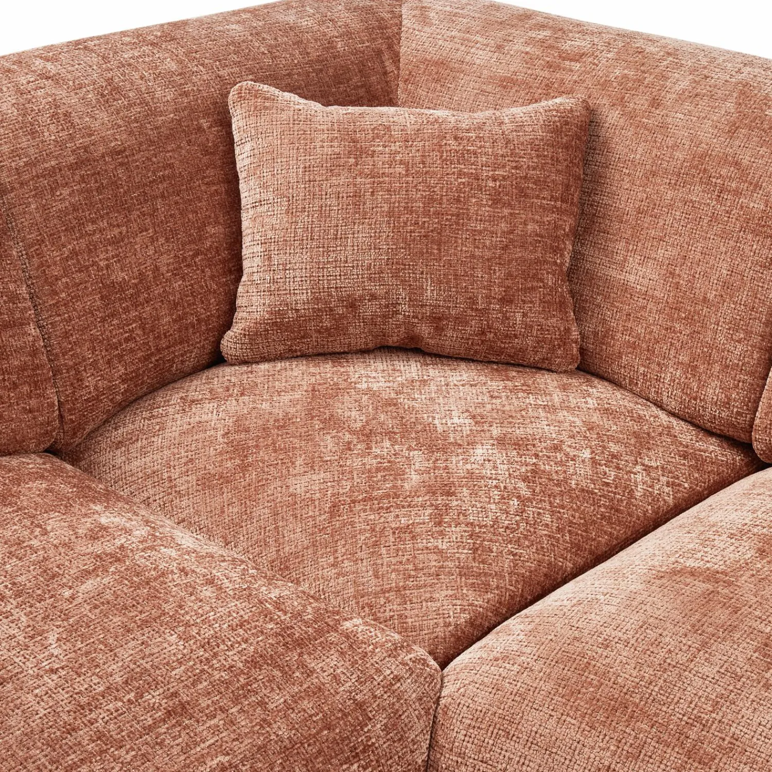 Clearance WOOOD Cloud hoekbank links geweven chenille Terra