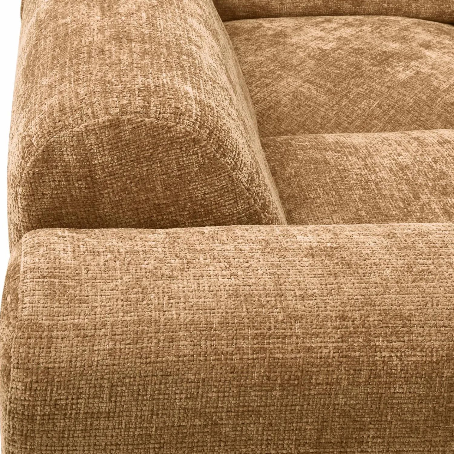 Discount WOOOD Cloud hoekbank links geweven chenille Honinggeel