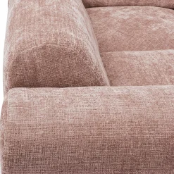 Sale WOOOD Cloud hoekbank links geweven chenille /roze Taupe