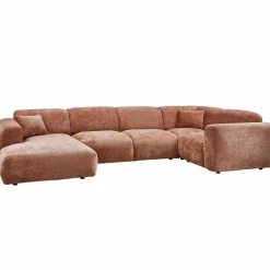 Online WOOOD Cloud hoekbank rechts geweven chenille Terra