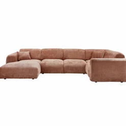 Online WOOOD Cloud hoekbank rechts geweven chenille Terra