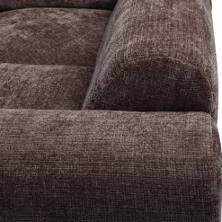 Discount WOOOD Cloud hoekbank rechts geweven chenille Warm bruin