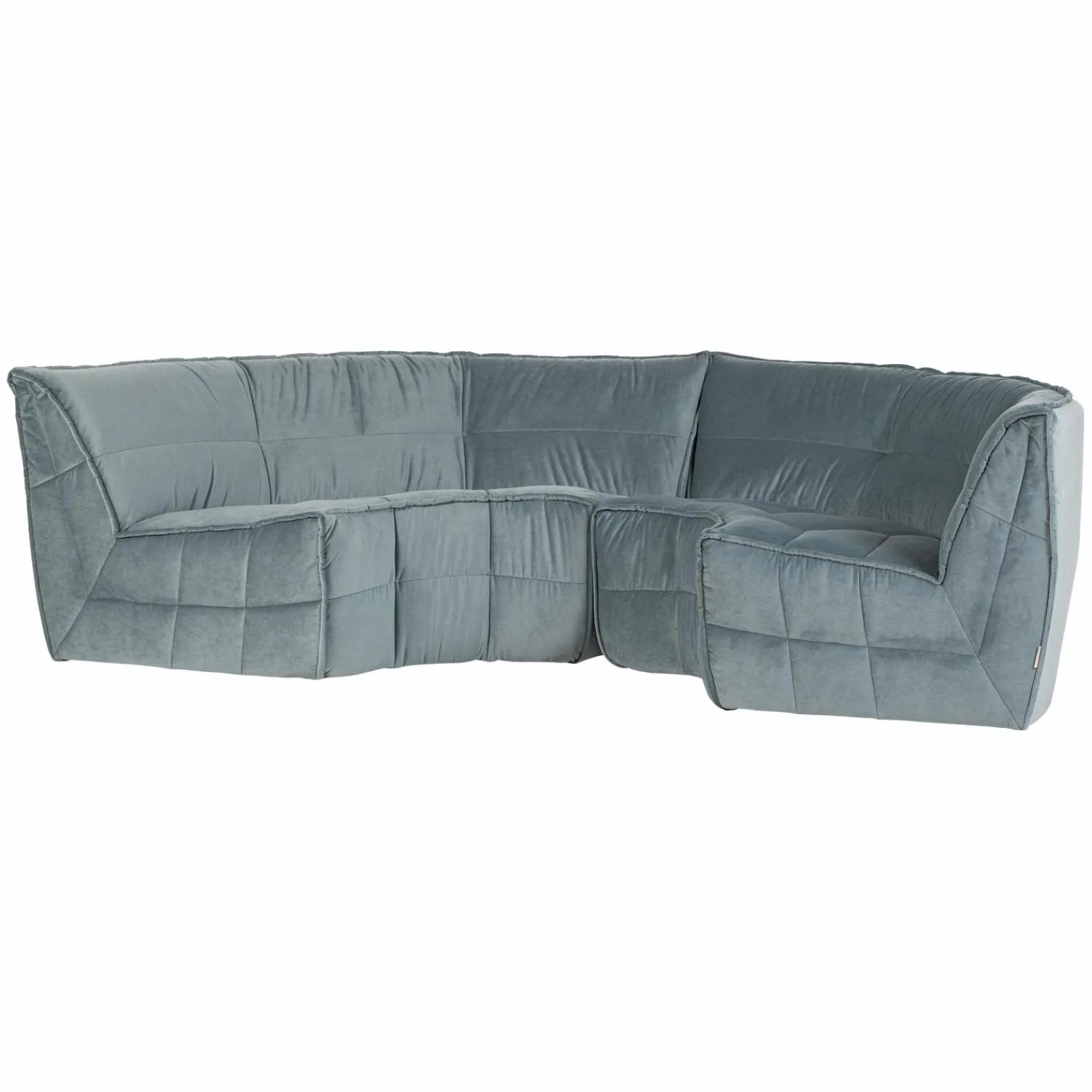 New WOOOD Cluster hoekelement velvet turquoise blauw