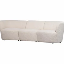 New WOOOD Coco 3-zits bank bouclé Crème