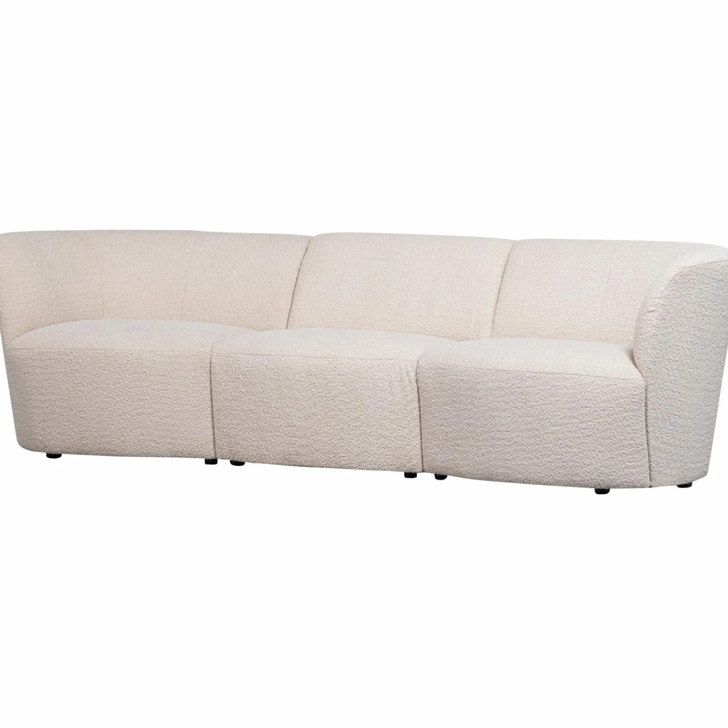 New WOOOD Coco 3-zits bank bouclé Crème