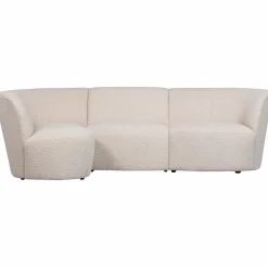 Sale WOOOD Coco 3-zits bank ronding links bouclé Crème