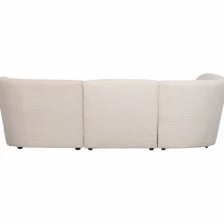 Sale WOOOD Coco 3-zits bank ronding links bouclé Crème