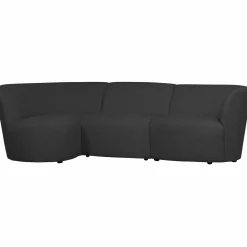 Best WOOOD Coco 3-zits bank ronding links bouclé Donkergrijs